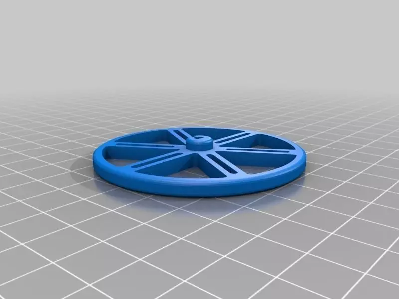 60mm D-Shaft Wheel - Fits polulu motors Free 3D print model_0