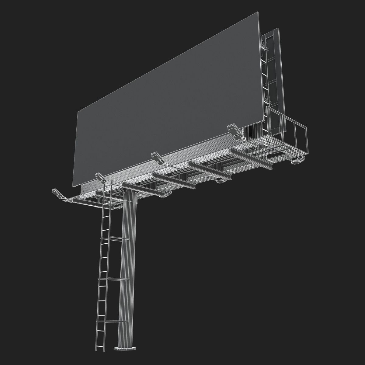 Billboard empty 3D model_26