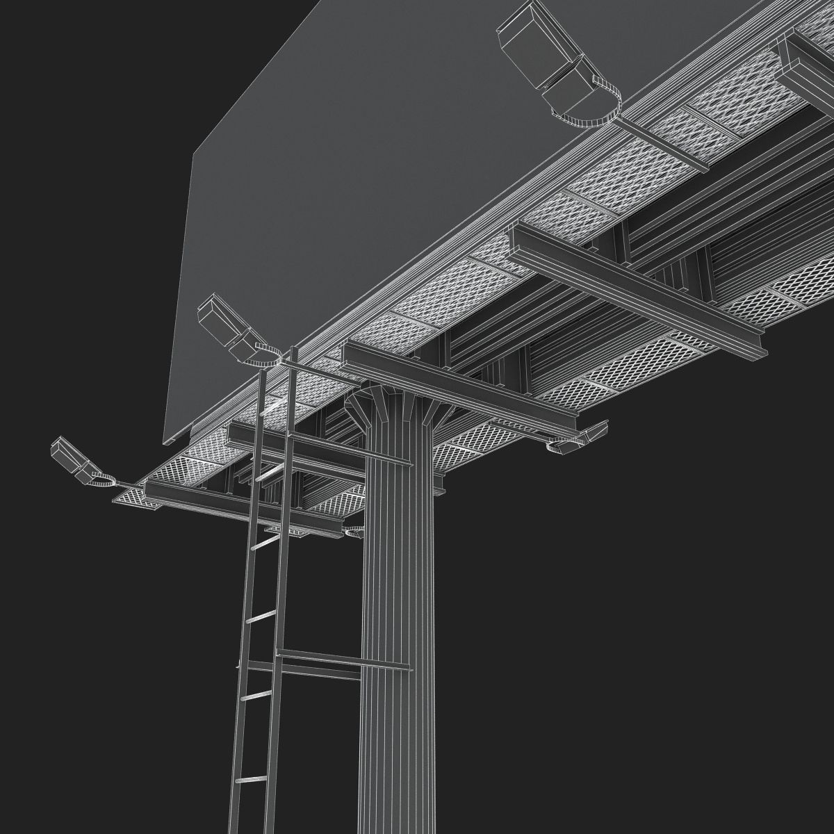 Billboard empty 3D model_25