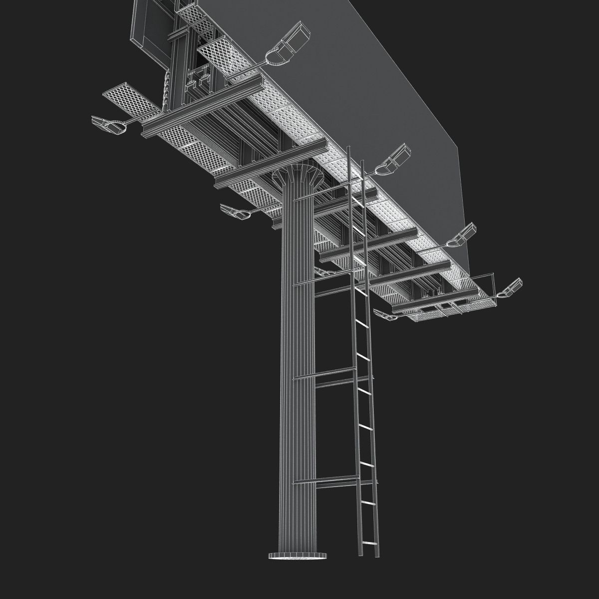 Billboard empty 3D model_23