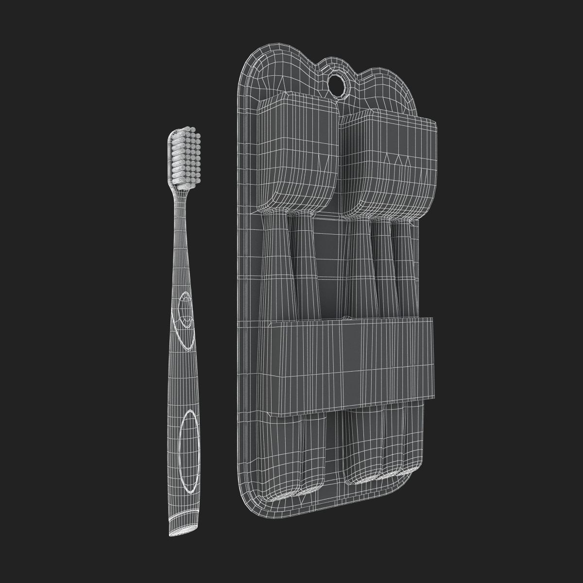 Toothbrush and Case 3D model_14