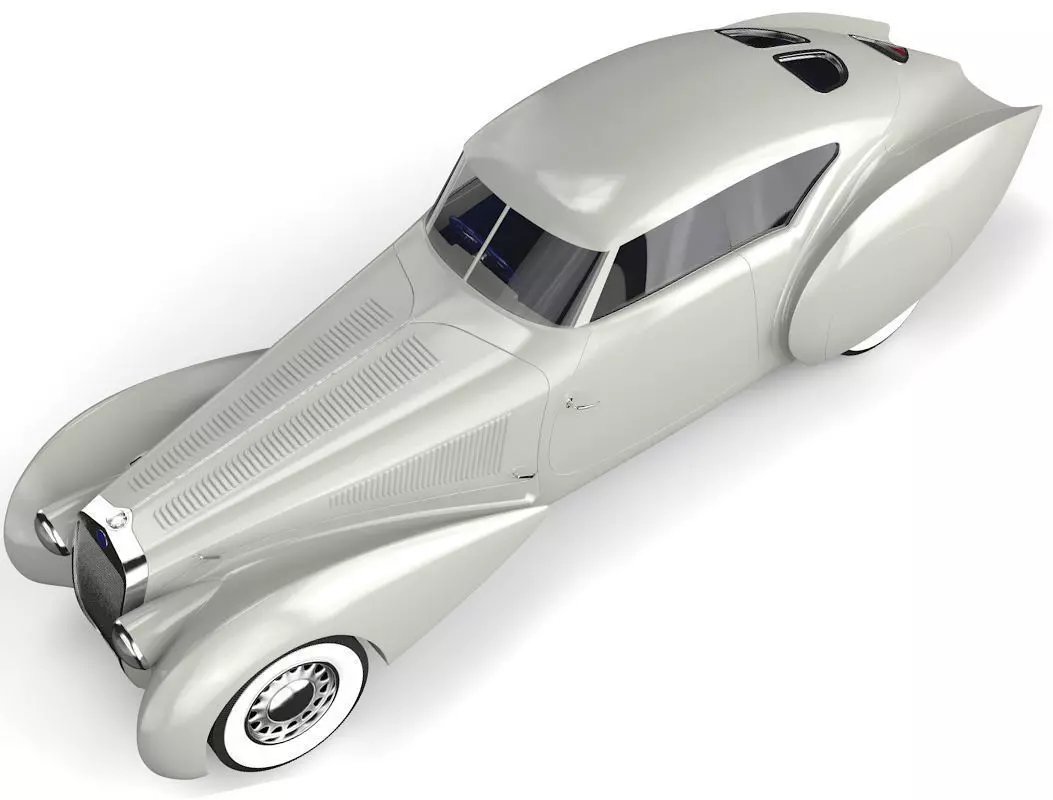 Delage D8 120 S Pourtout Aero Coupe 3D model_0