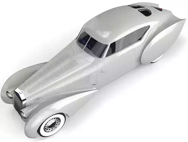Delage D8 120 S Pourtout Aero Coupe 3D model