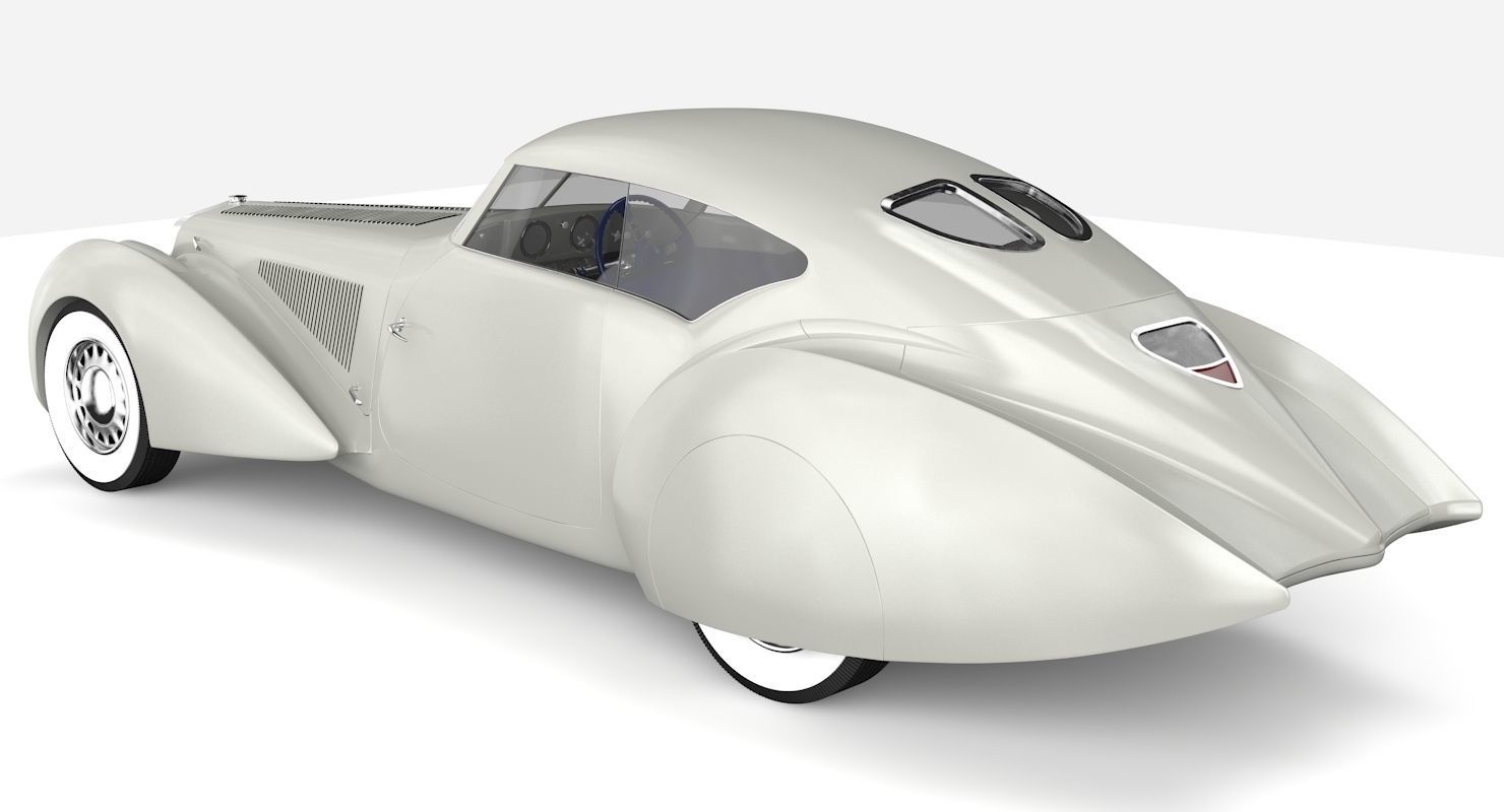 Delage D8 120 S Pourtout Aero Coupe 3D model_4