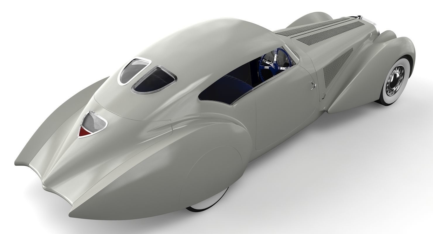 Delage D8 120 S Pourtout Aero Coupe 3D model_6