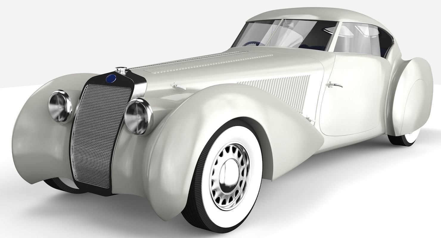 Delage D8 120 S Pourtout Aero Coupe 3D model_2