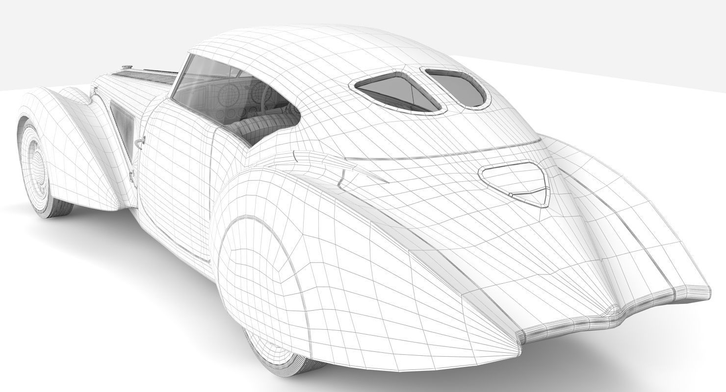 Delage D8 120 S Pourtout Aero Coupe 3D model_7