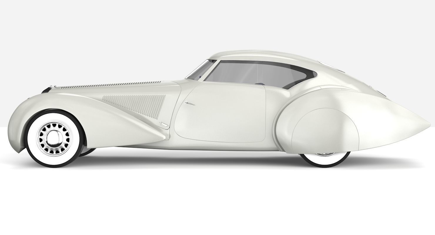 Delage D8 120 S Pourtout Aero Coupe 3D model_1