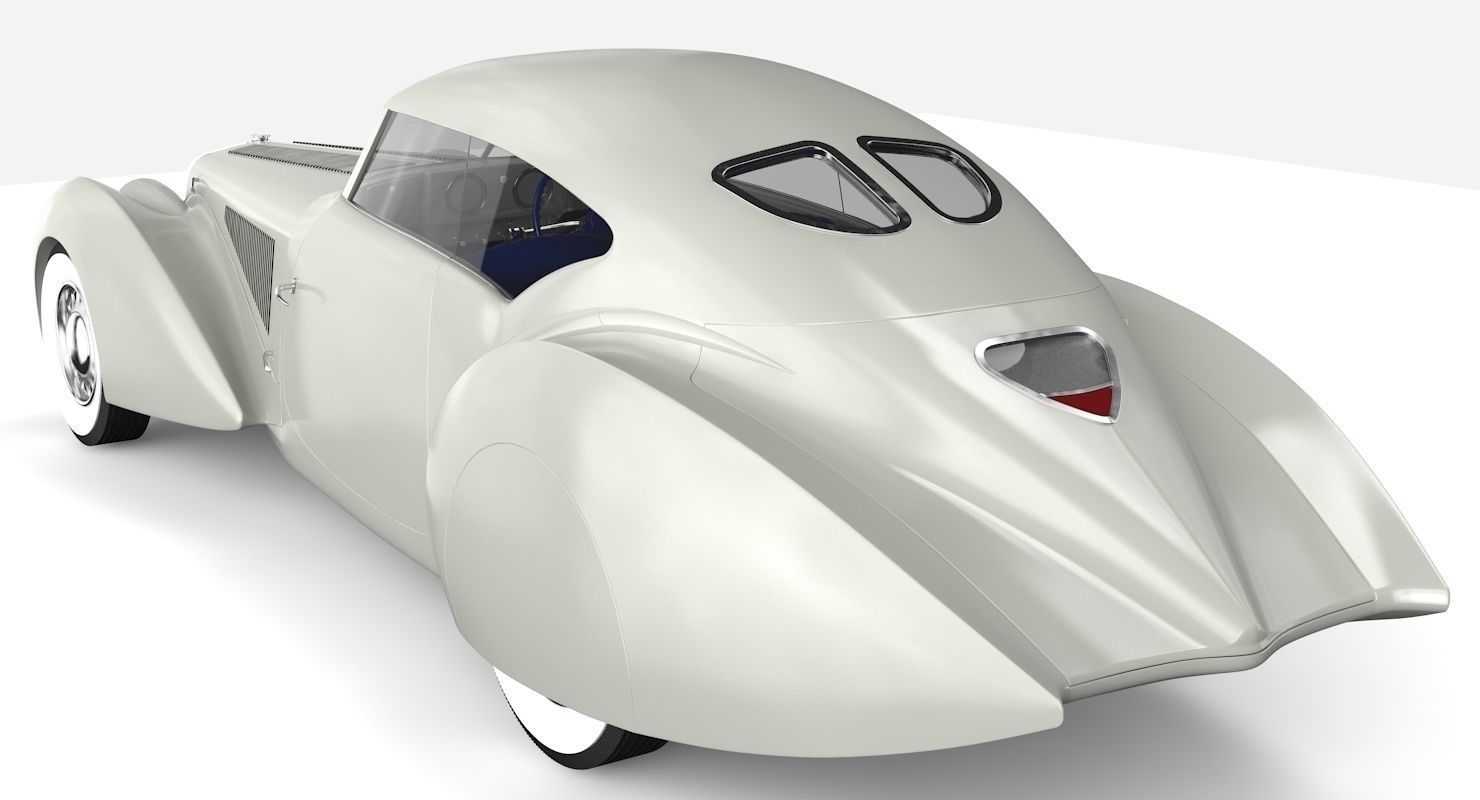 Delage D8 120 S Pourtout Aero Coupe 3D model_3