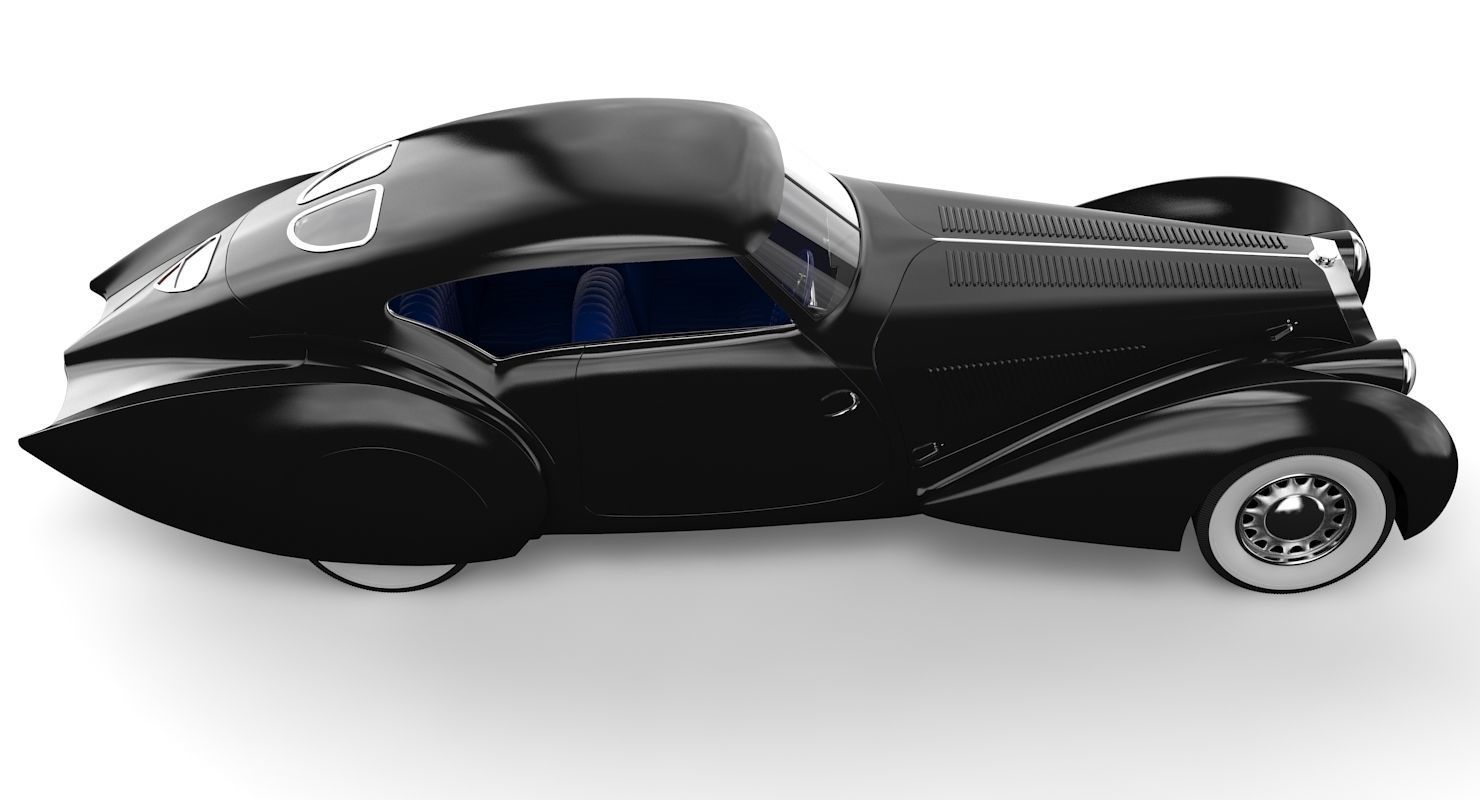 Delage D8 120 S Pourtout Aero Coupe black 3D model_7