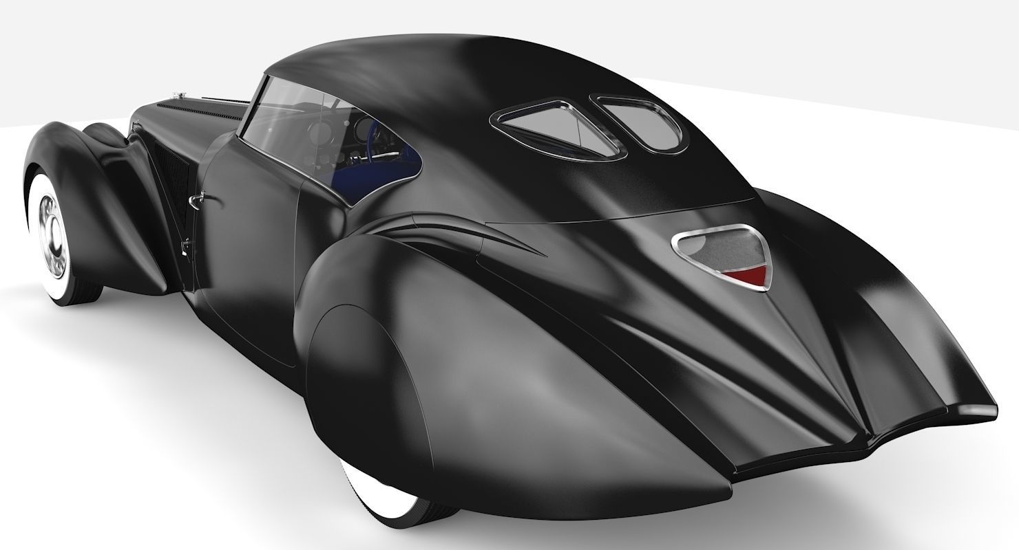 Delage D8 120 S Pourtout Aero Coupe black 3D model_5