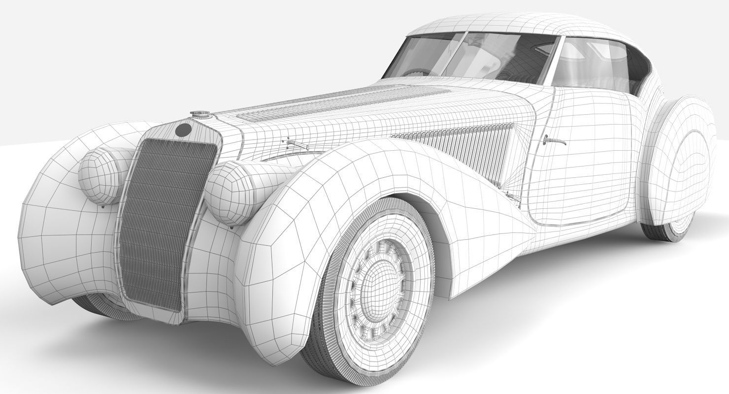 Delage D8 120 S Pourtout Aero Coupe black 3D model_10