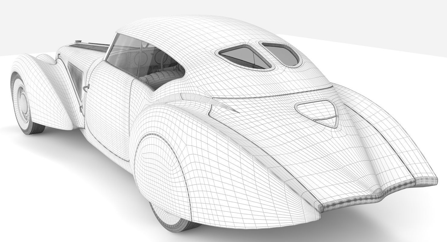 Delage D8 120 S Pourtout Aero Coupe black 3D model_9