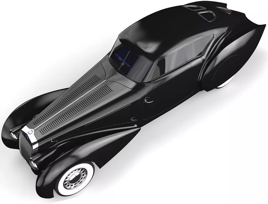 Delage D8 120 S Pourtout Aero Coupe black 3D model_0