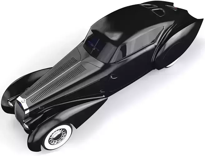 Delage D8 120 S Pourtout Aero Coupe black 3D model