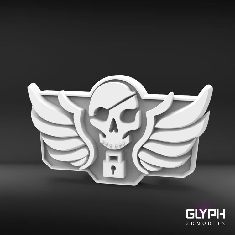Blackwatch McCree belt buckle 3D print model_1