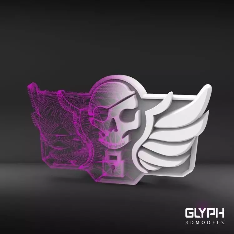 Blackwatch McCree belt buckle 3D print model_0