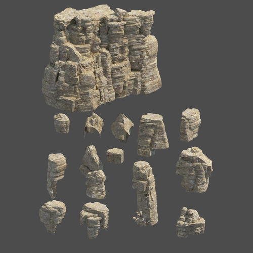 Rock Collection formation 3D model