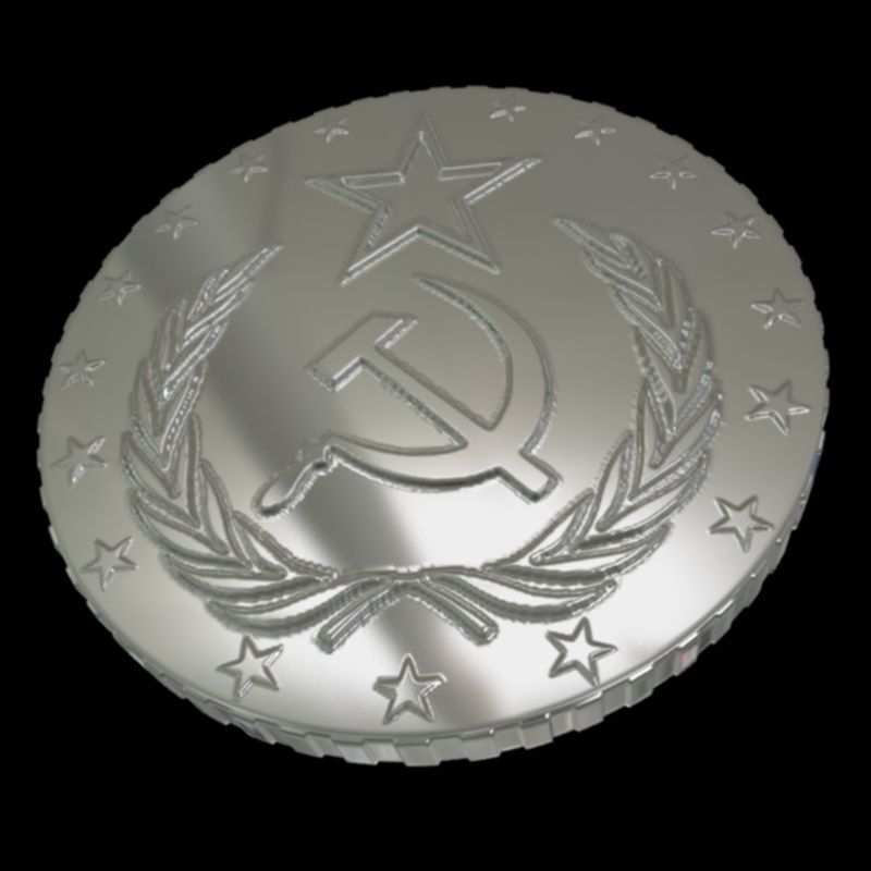 design coin Putin 3D print model_3