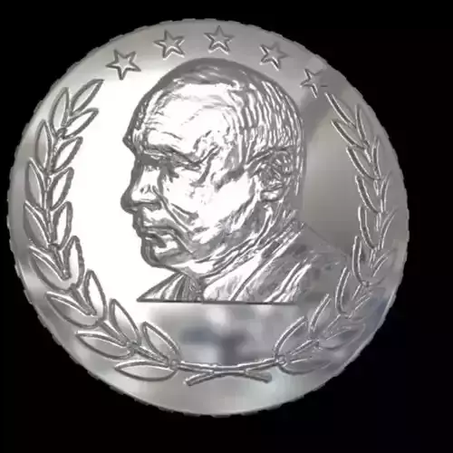 design coin Putin 3D print model
