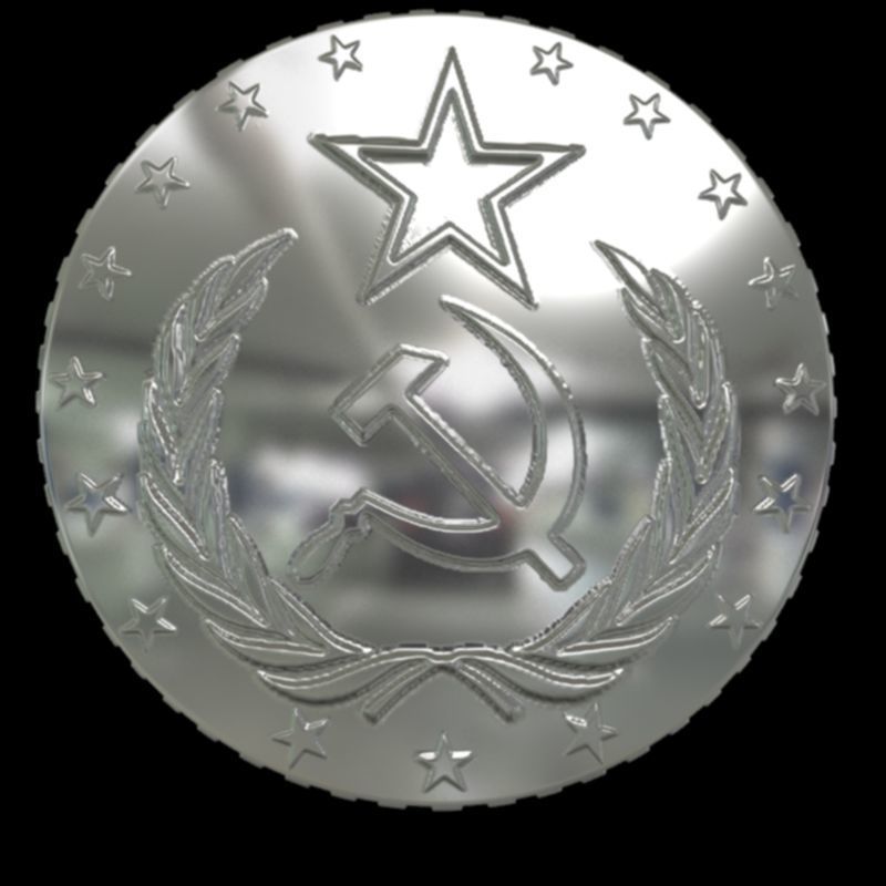 design coin Putin 3D print model_1