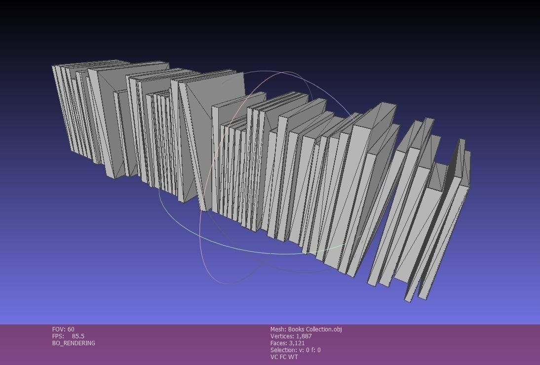 Book collection Lowpoly - Modern Books Low-poly 3D model_23