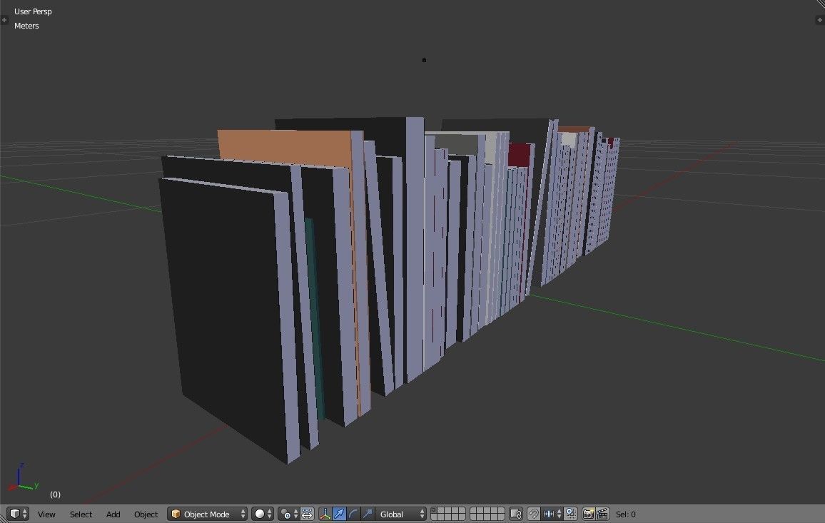 Book collection Lowpoly - Modern Books Low-poly 3D model_14