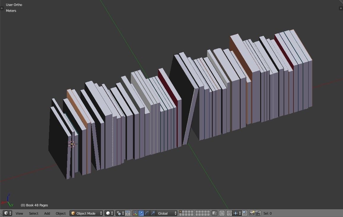Book collection Lowpoly - Modern Books Low-poly 3D model_10
