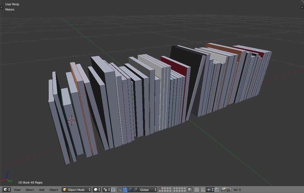 Book collection Lowpoly - Modern Books Low-poly 3D model_22