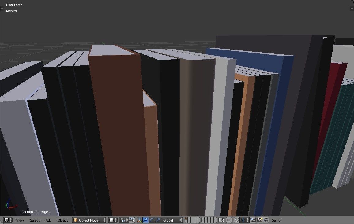 Book collection Lowpoly - Modern Books Low-poly 3D model_17