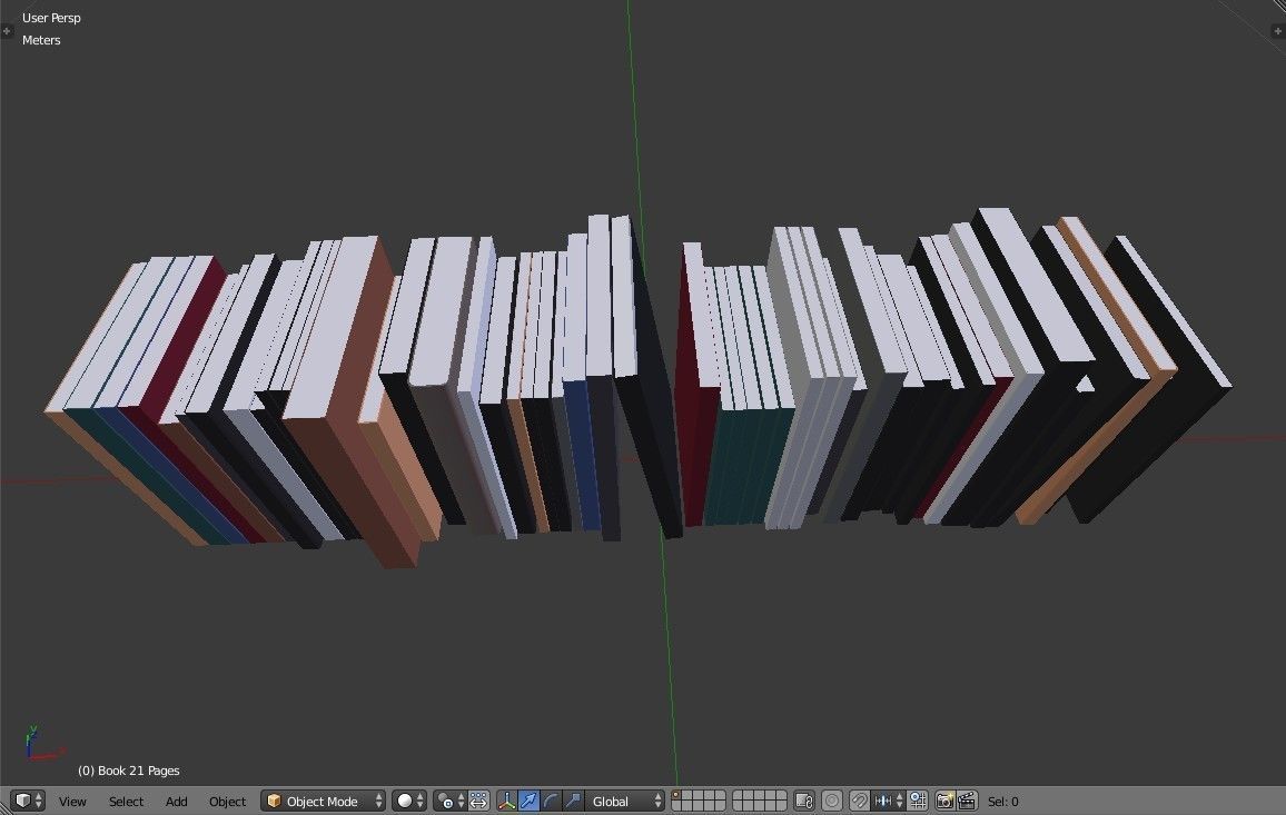 Book collection Lowpoly - Modern Books Low-poly 3D model_15