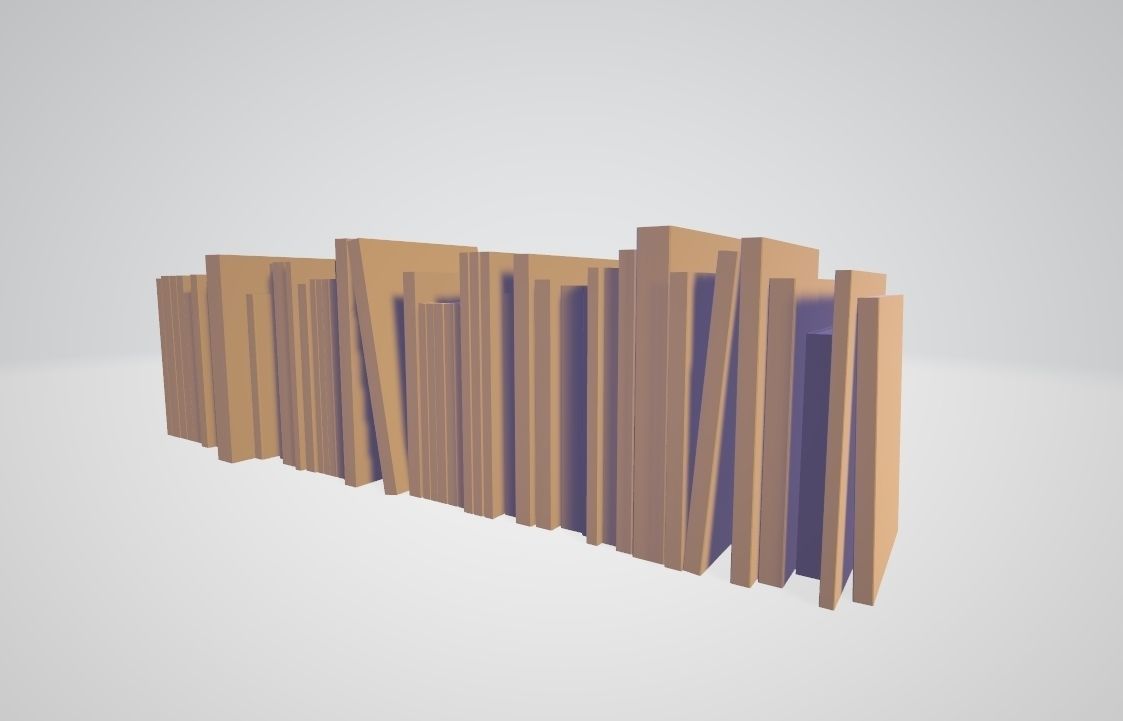 Book collection Lowpoly - Modern Books Low-poly 3D model_3