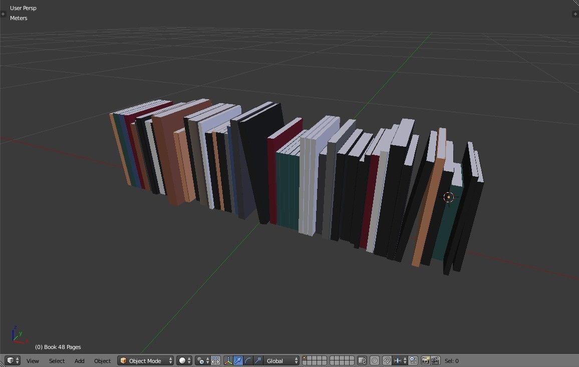 Book collection Lowpoly - Modern Books Low-poly 3D model_21