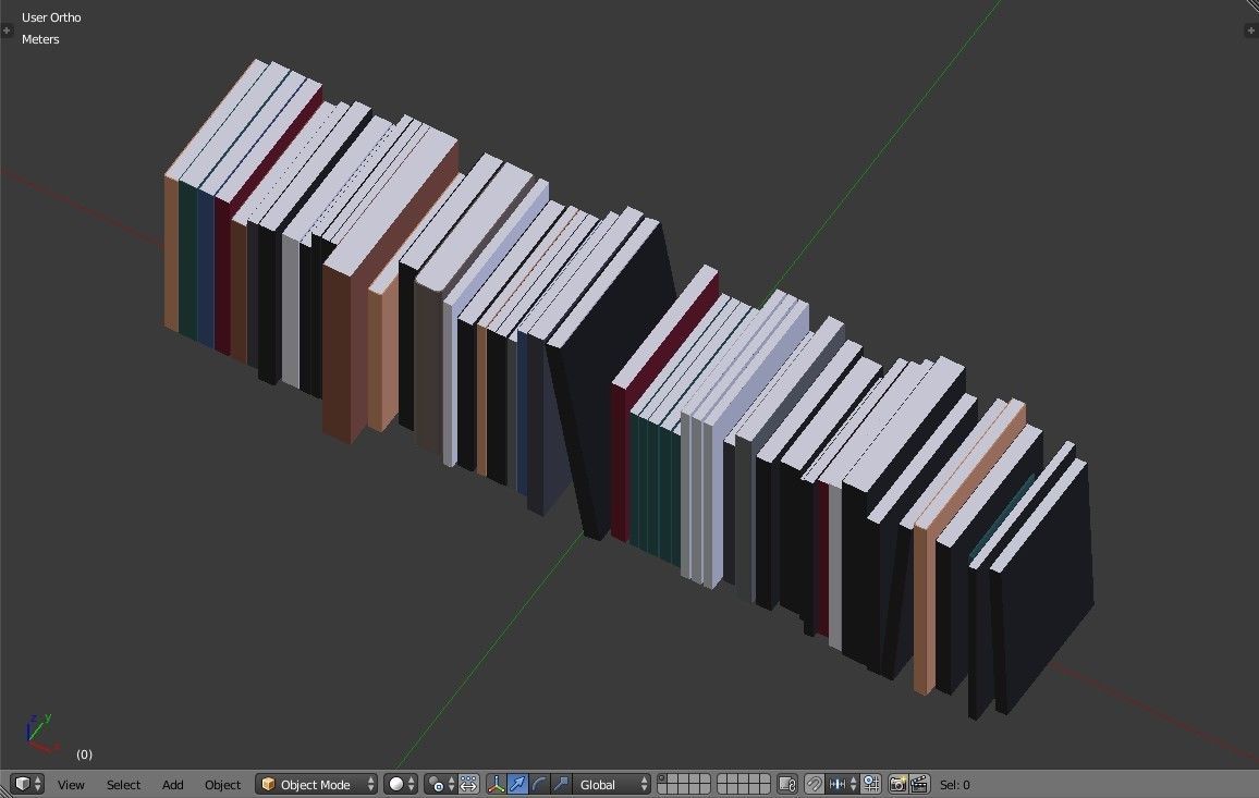 Book collection Lowpoly - Modern Books Low-poly 3D model_11