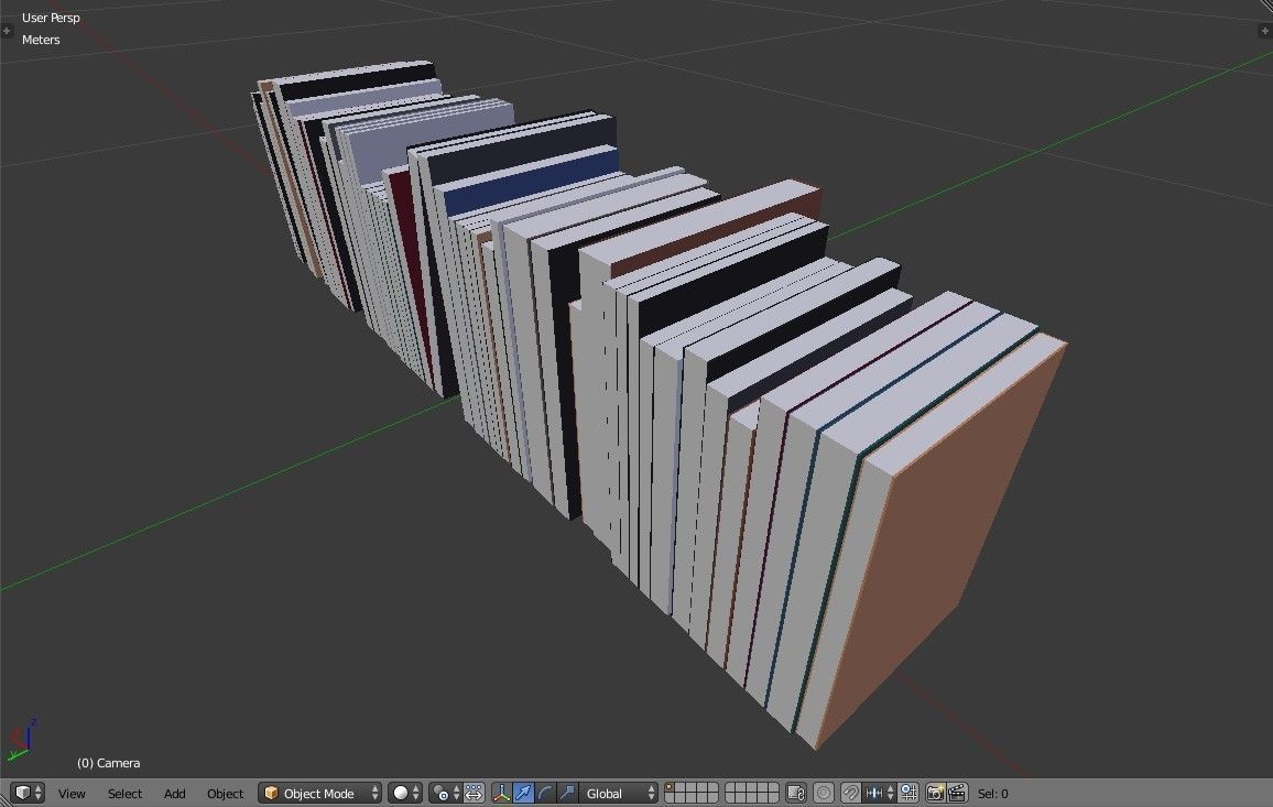 Book collection Lowpoly - Modern Books Low-poly 3D model_18
