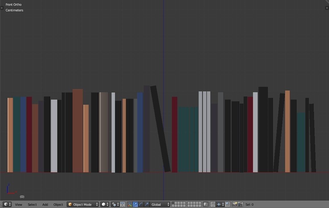 Book collection Lowpoly - Modern Books Low-poly 3D model_6