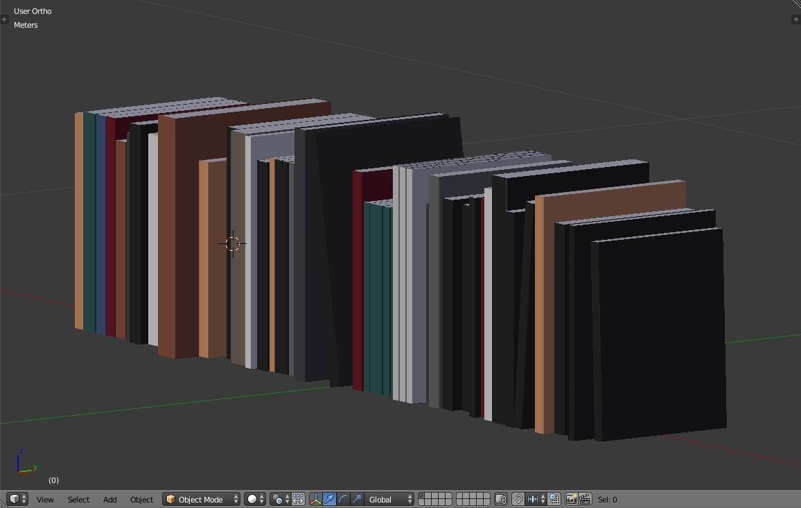 Book collection Lowpoly - Modern Books Low-poly 3D model_7