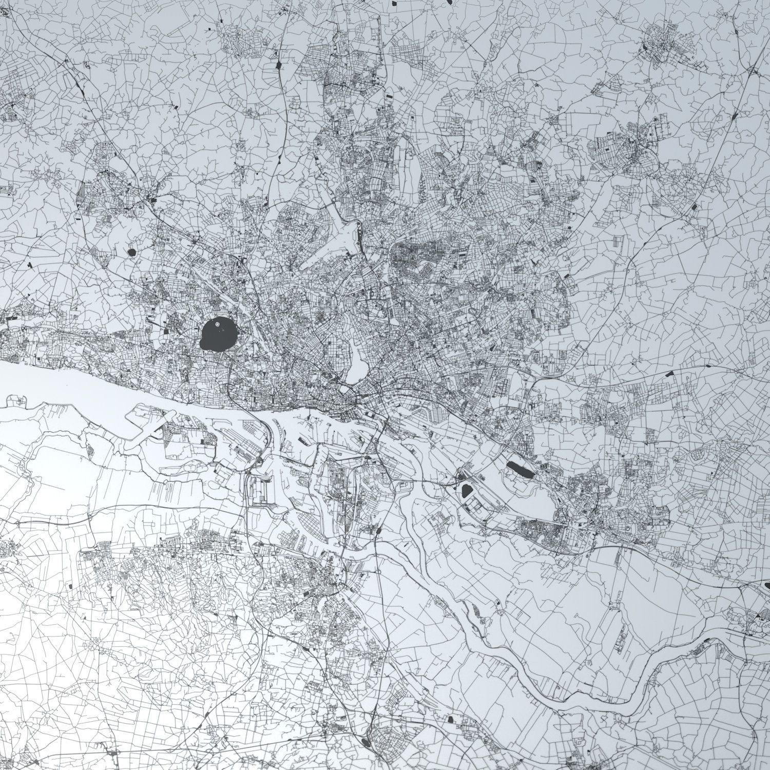 Hamburg Road Network and Streets 3D model_2