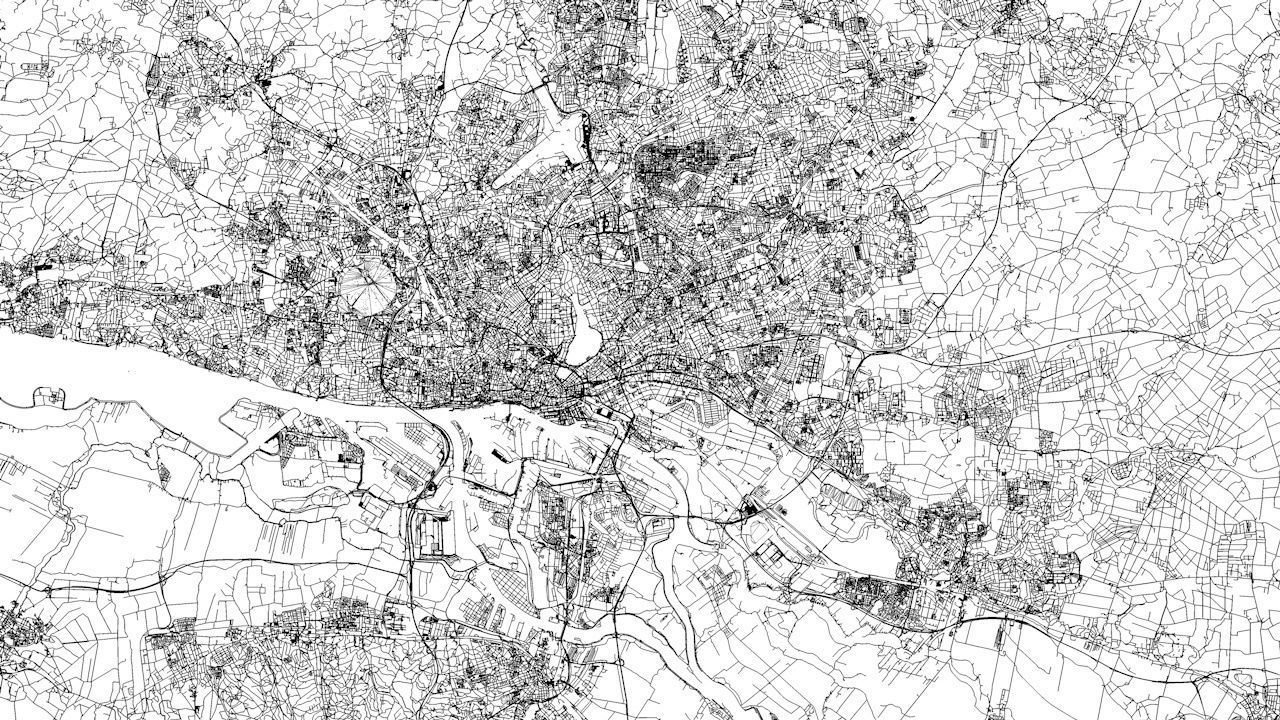 Hamburg Road Network and Streets 3D model_12