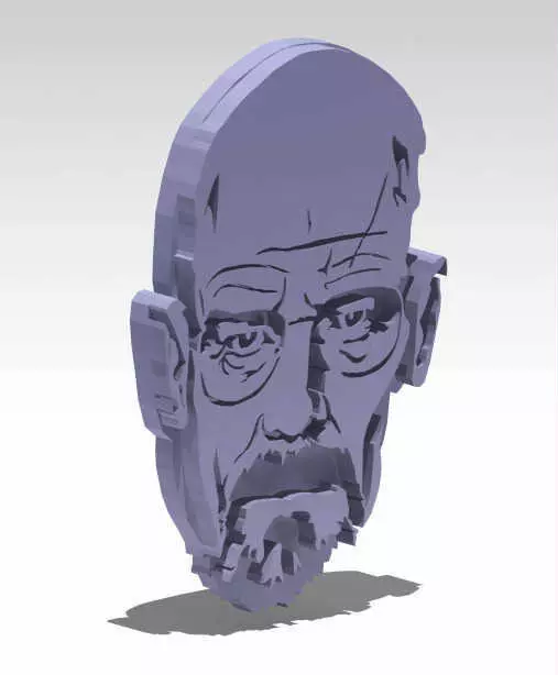 Walter White - Breaking Bad - Keychain Stencil 3D Free 3D print model