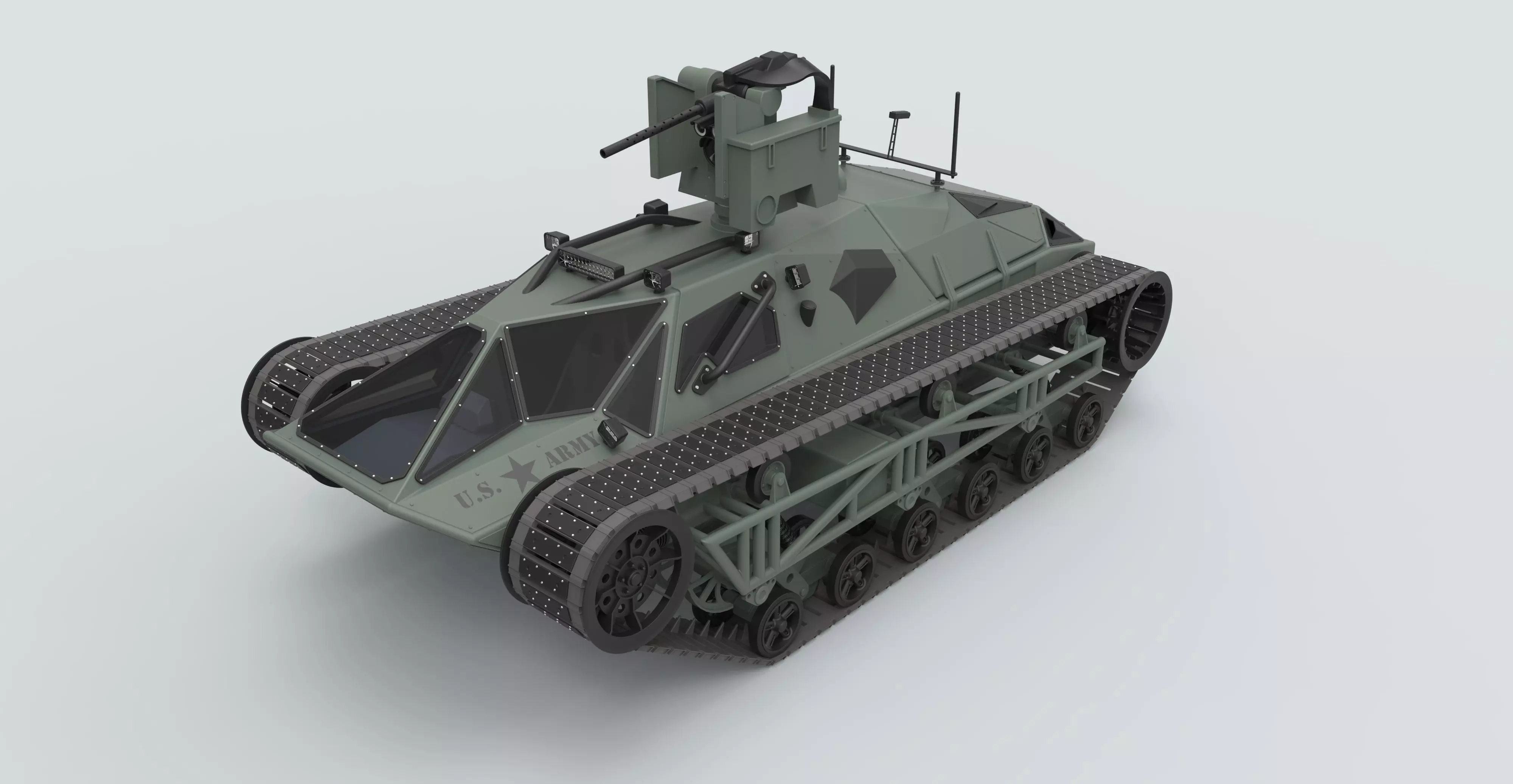 Military Tracked vehicle 3D model