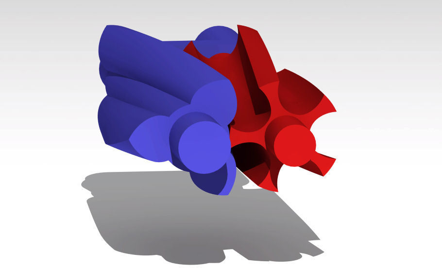 Twin Screw Supercharger Example Gadget - 3 5 Ratio Gearing Free 3D print model_5