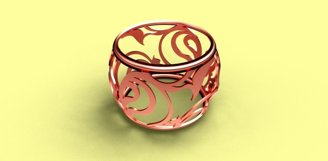 Bracelet ring with intricate design