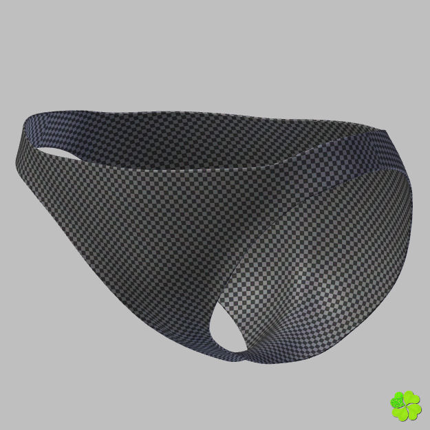 Bikini hearts low poly Low-poly 3D model_42
