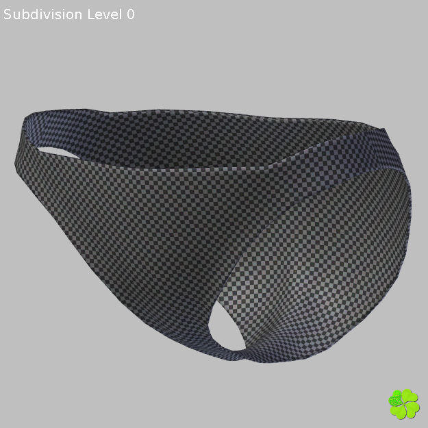 Bikini hearts low poly Low-poly 3D model_43