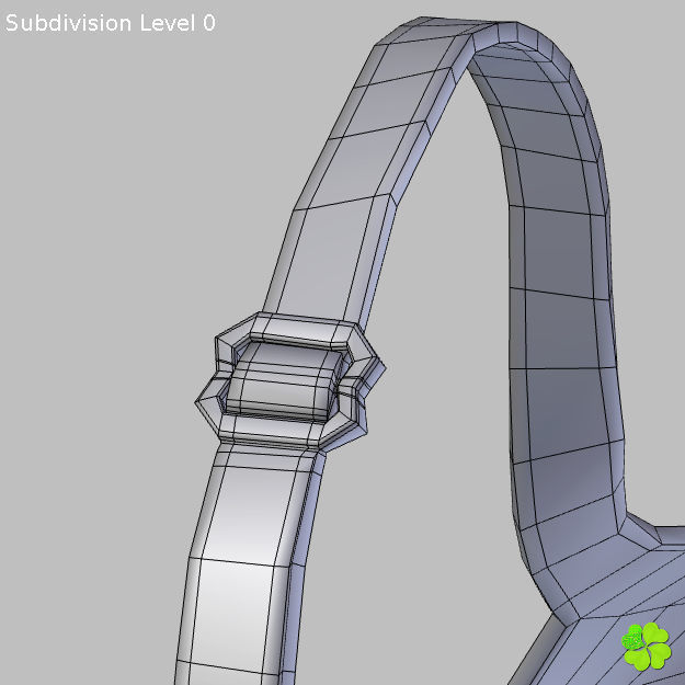 Bikini hearts low poly Low-poly 3D model_18
