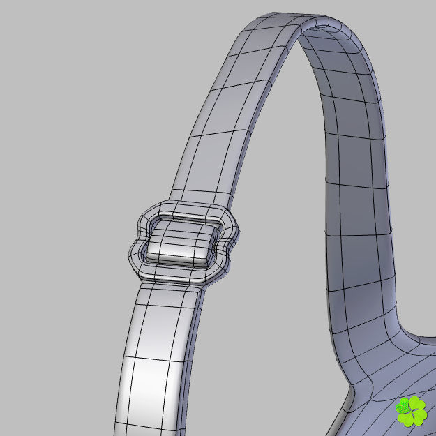Bikini hearts low poly Low-poly 3D model_17