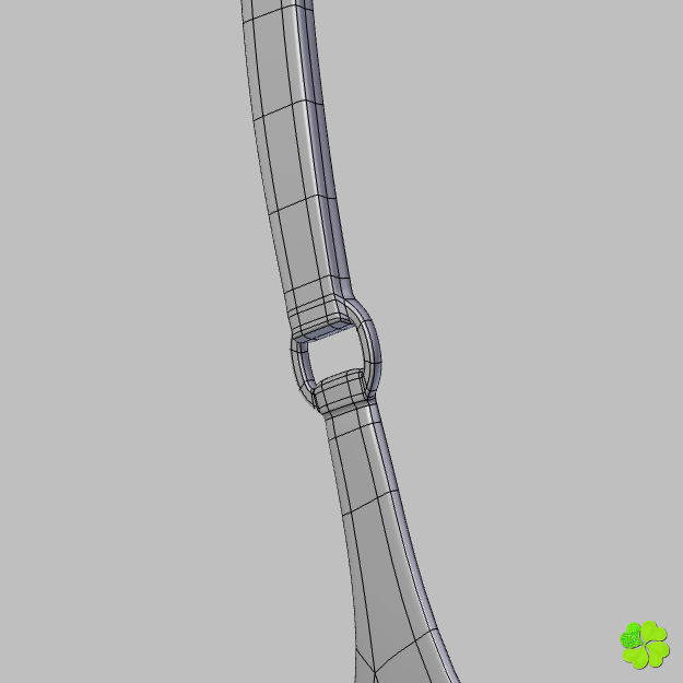 Bikini hearts low poly Low-poly 3D model_35