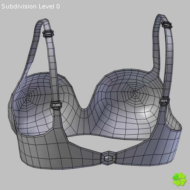 Bikini hearts low poly Low-poly 3D model_28