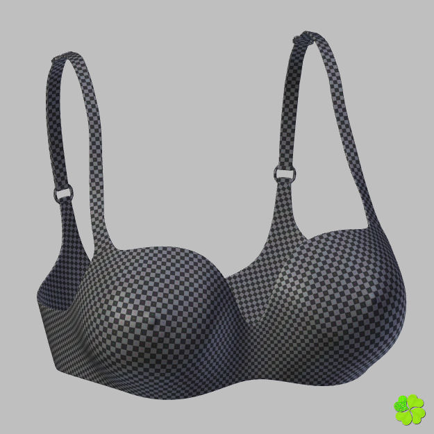 Bikini hearts low poly Low-poly 3D model_38